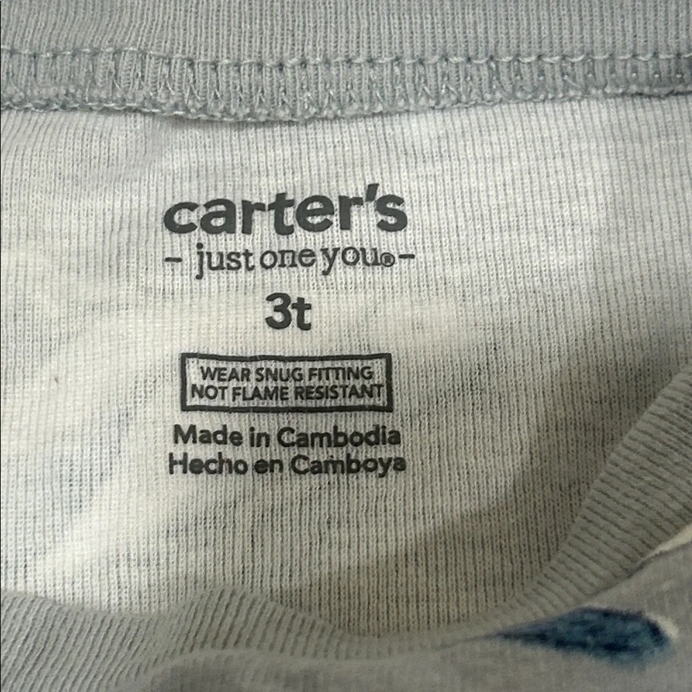 Carter's Gray and Blue Seal Print Pajama Set